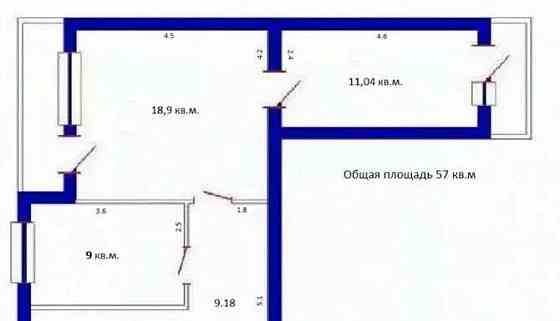 3-комн. квартира, 57.8 м2, 7/10 эт. Санкт-Петербург