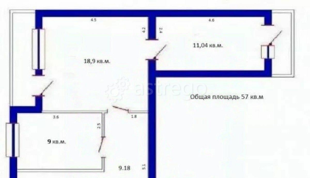 3-комн. квартира, 57.8 м2, 7/10 эт. Санкт-Петербург - изображение 6