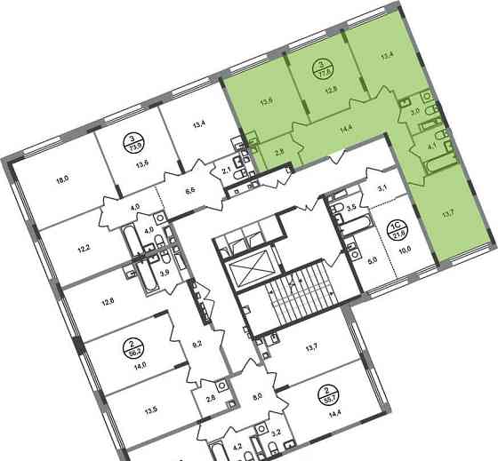 3-комн. квартира, 77 м2, 4/17 эт. Москва