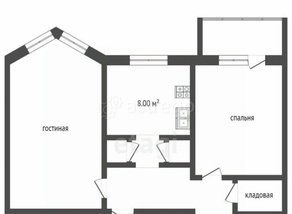 2-комн. квартира, 54.2 м2, 8/9 эт. Норильск - изображение 6
