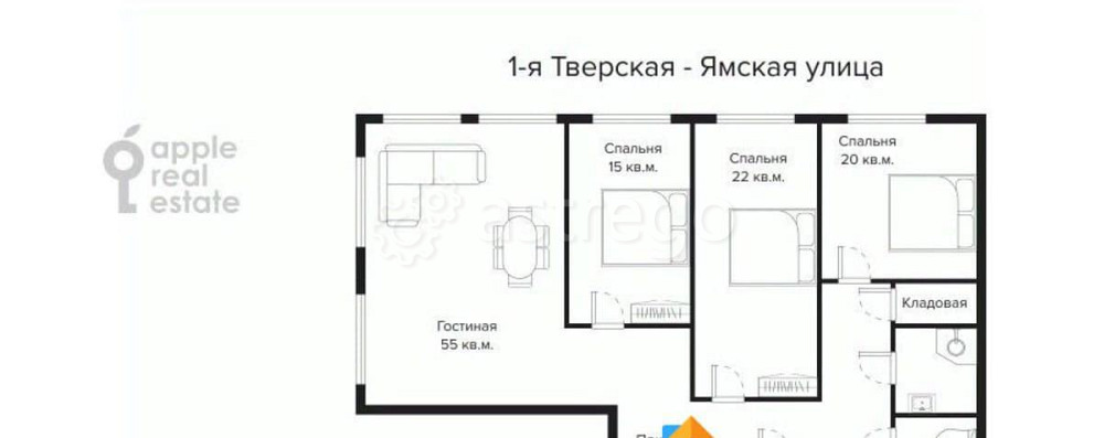 4-комн. квартира, 135 м2, 3/9 эт. Москва - изображение 2