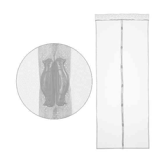 Сетка антимоскитная Рыжий кот 2,2х0,9 м на магнитах белая, дизайн птички Череповец