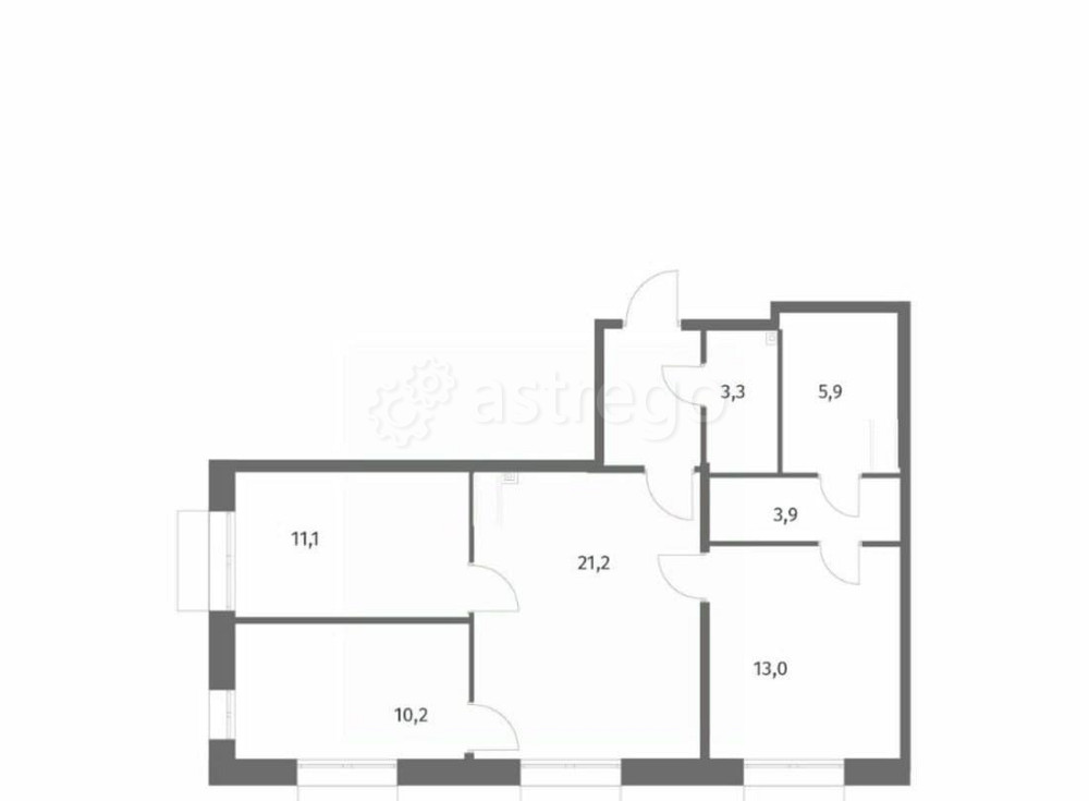 3-комн. квартира, 72.7 м2, 2/13 эт. Санкт-Петербург - изображение 1