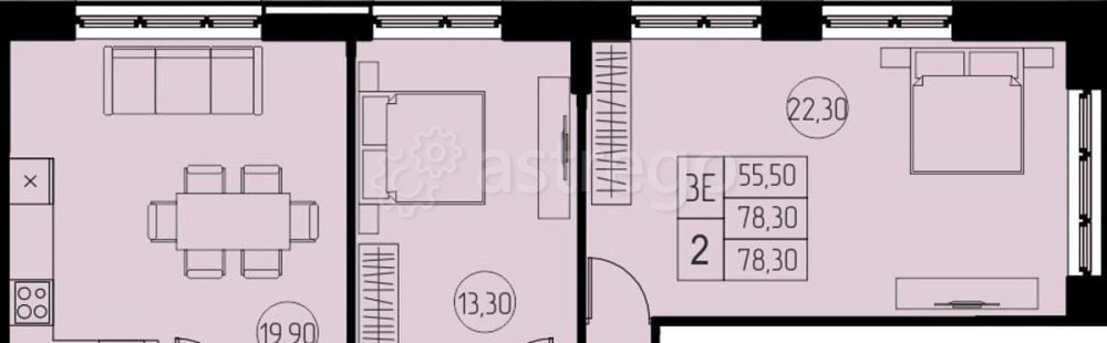 3-комн. квартира, 78.3 м2, 14/18 эт. Пушкино - изображение 1