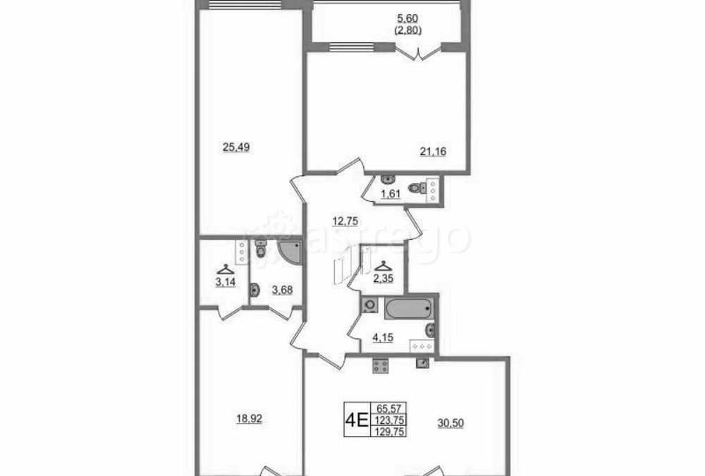 3-комн. квартира, 117 м2, 6/8 эт. Санкт-Петербург - изображение 4