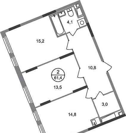 2-комн. квартира, 61 м2, 17/17 эт. Москва