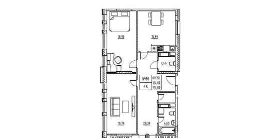 4-комн. квартира, 114.8 м2, 3/7 эт. Дубна