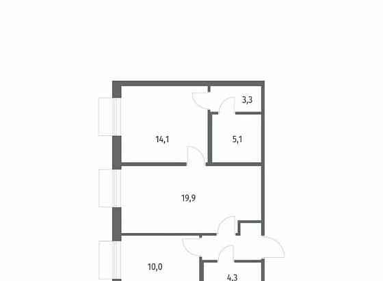 2-комн. квартира, 60.4 м2, 2/12 эт. Санкт-Петербург