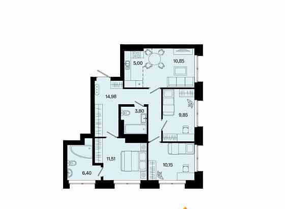 4-комн. квартира, 72.54 м2, 11/20 эт. Уфа