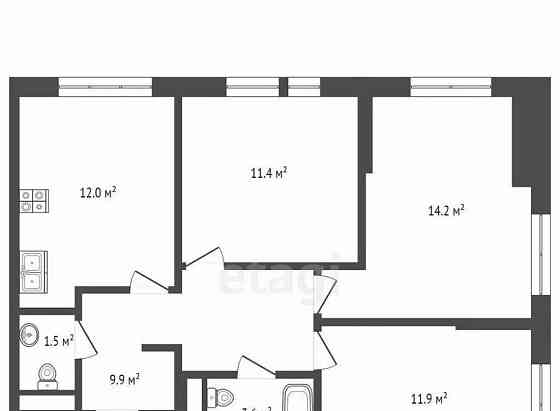 3-комн. квартира, 64.5 м2, 17/33 эт. Котельники