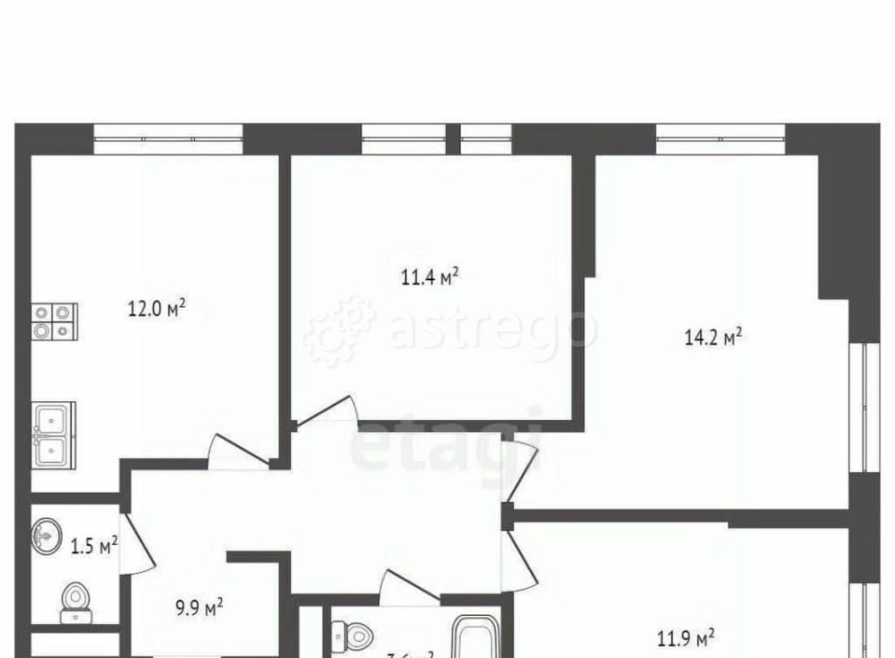 3-комн. квартира, 64.5 м2, 17/33 эт. Котельники - изображение 4