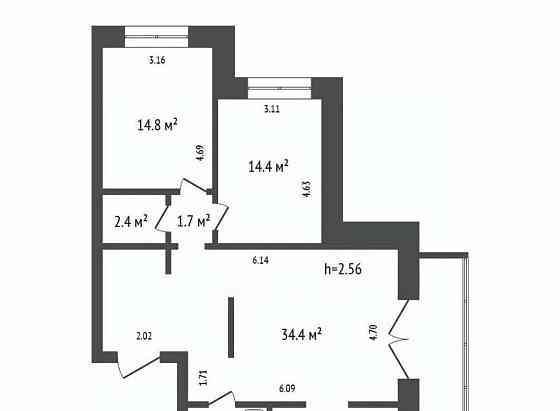 3-комн. квартира, 85.7 м2, 8/10 эт. Красноярск