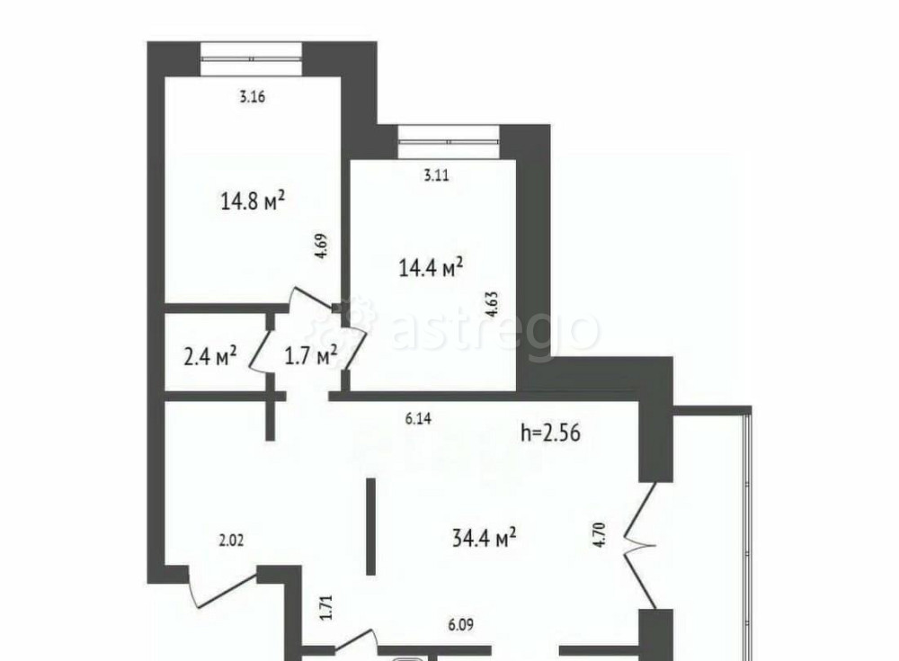 3-комн. квартира, 85.7 м2, 8/10 эт. Красноярск - изображение 2
