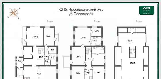 Дом, 490 м2, 15 соток, 3 эт. Санкт-Петербург