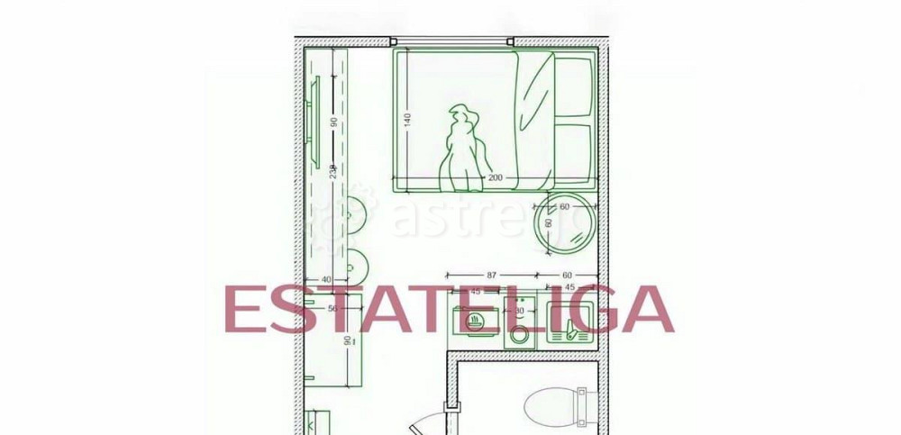 1-комн. апарт-ы, 15 м2, 4/15 эт. Москва - изображение 3