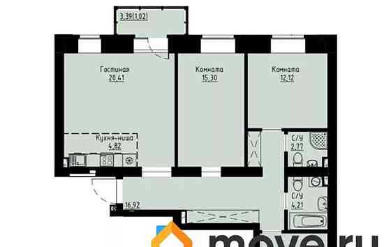 4-комн. квартира, 92.4 м2, 4/8 эт. Красноярск