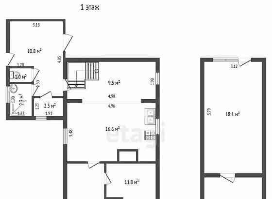 Дом, 97.4 м2, 9 соток, 2 эт. Коряжма