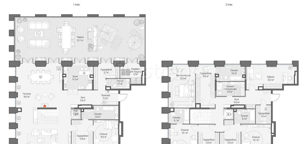 6-комн. квартира, 421.5 м2, 10/10 эт. Москва - изображение 1