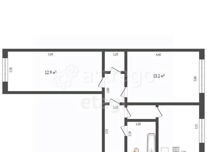 2-комн. квартира, 42.9 м2, 2/5 эт. Бийск - изображение 2