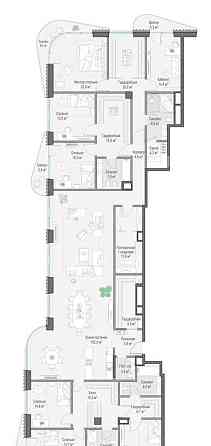 Многокомнатная квартира, 356 м2, 8/14 эт. Москва