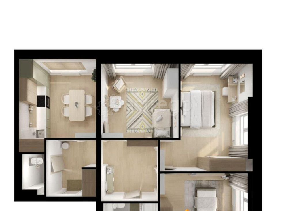 3-комн. квартира, 72.4 м2, 16/25 эт. Москва - изображение 5