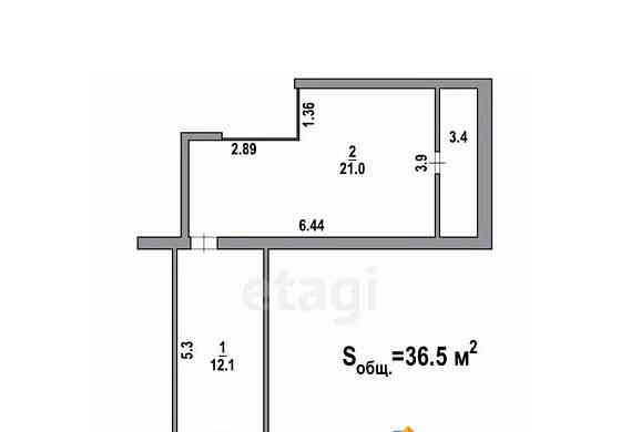 Офис, 36.5 м2 Белгород