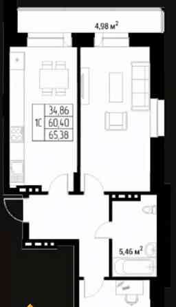 Студия, 70.34 м2, 7/9 эт. Горно-Алтайск