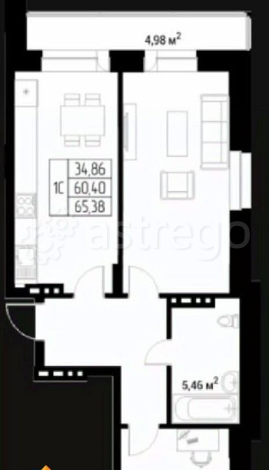 Студия, 70.34 м2, 7/9 эт. Горно-Алтайск - изображение 1
