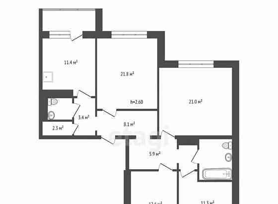 4-комн. квартира, 106.6 м2, 4/17 эт. Красноярск