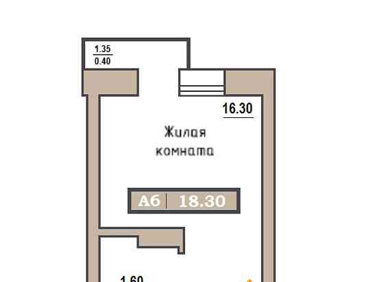 Студия, 18.6 м2, 2/9 эт. Красноярск