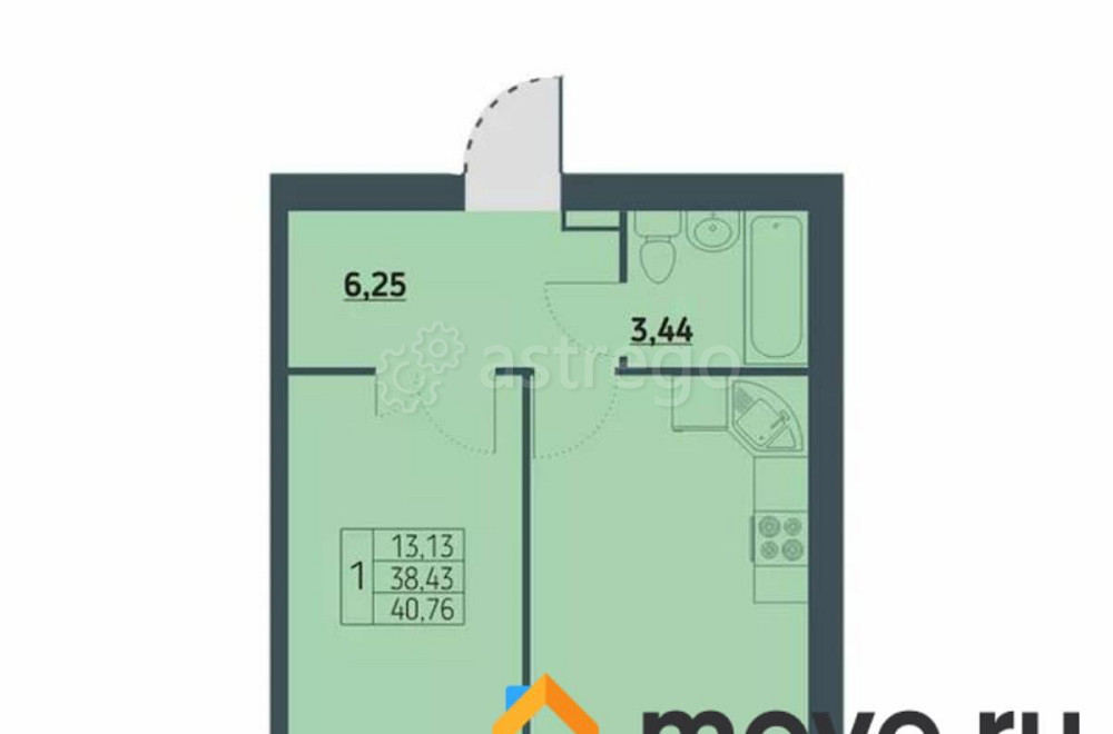 1-комн. квартира, 41 м2, 7/9 эт. Красноярск - изображение 1
