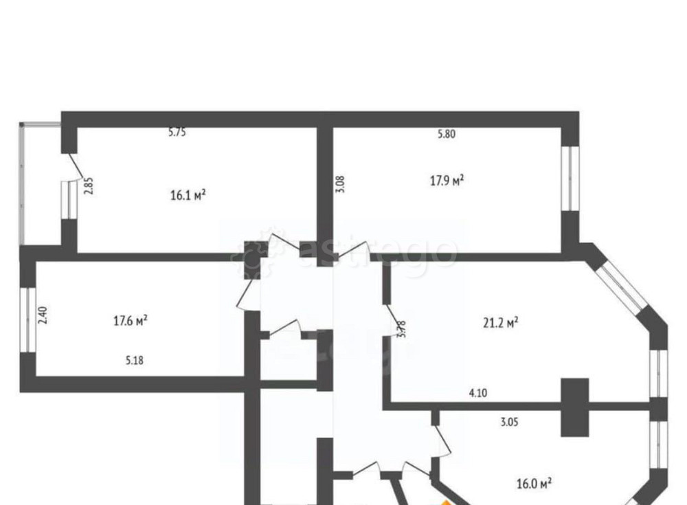4-комн. квартира, 115 м2, 4/17 эт. Белгород - изображение 4