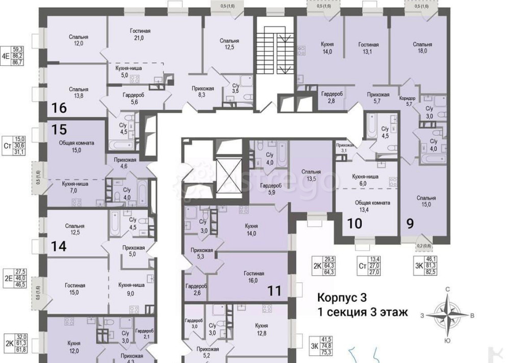 2-комн. квартира, 61.3 м2, 3/8 эт. Королев - изображение 5