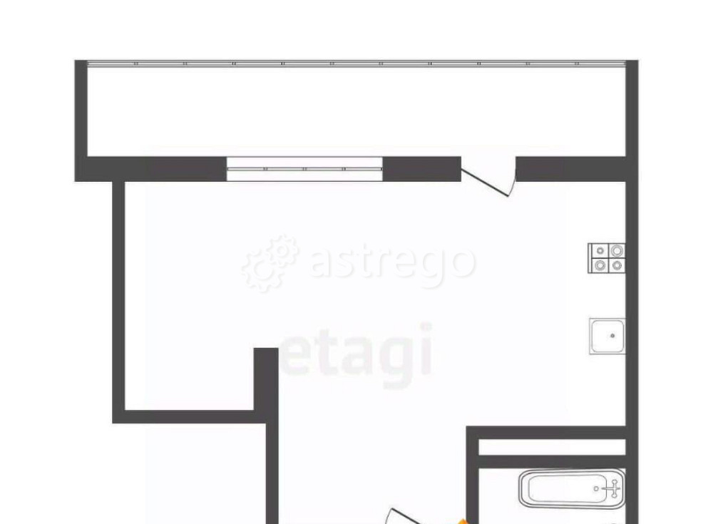 Студия, 29 м2, 6/9 эт. Дубовое - изображение 4