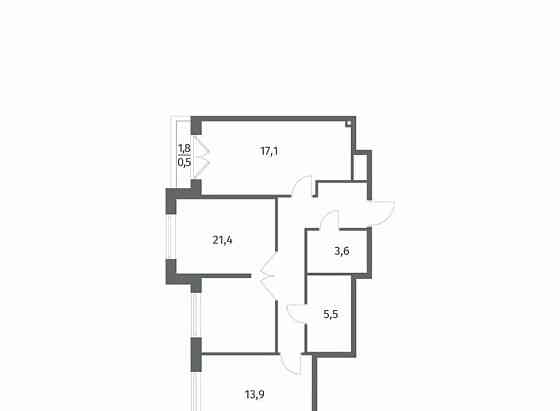 2-комн. квартира, 73.4 м2, 7/8 эт. Санкт-Петербург