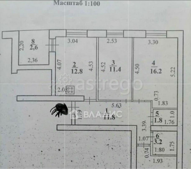 3-комн. квартира, 73.7 м2, 5/10 эт. Стерлитамак - изображение 3