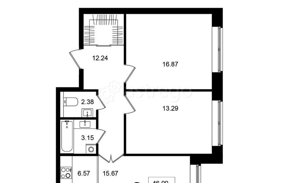 3-комн. квартира, 70.42 м2, 1/5 эт. Химки - изображение 1