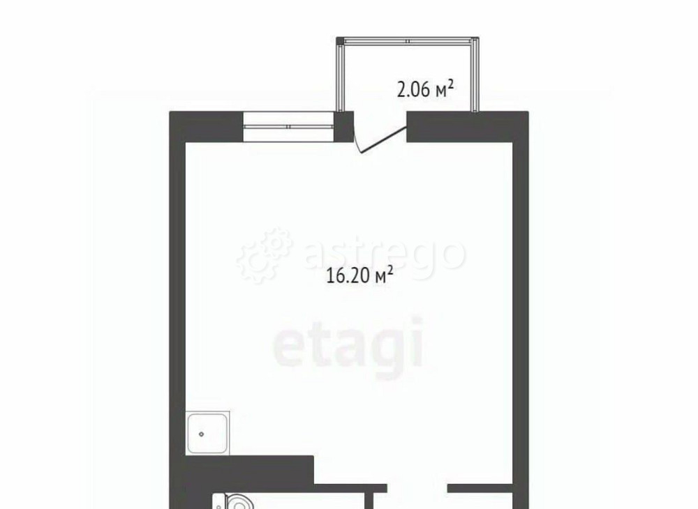 Студия, 30.8 м2, 21/25 эт. Красноярск - изображение 1
