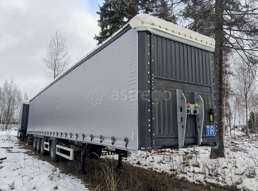 Полуприцеп шторный TIRKON-4A, 16,5 м ворота без борта, 4 оси, стаканы под коники Краснодар - изображение 1
