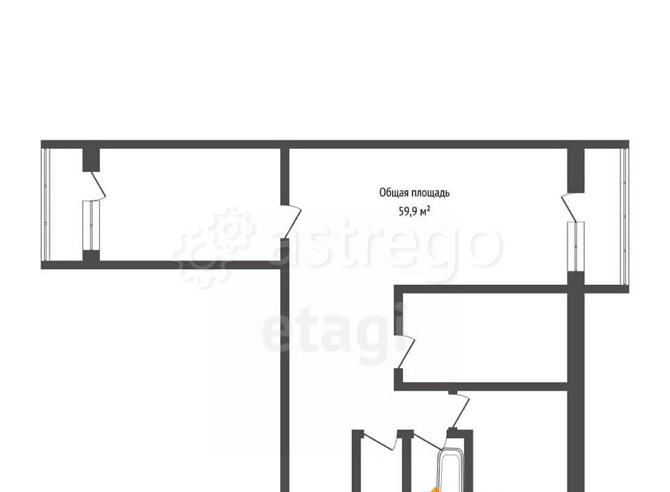 3-комн. квартира, 59.9 м2, 2/9 эт. Бийск - изображение 2