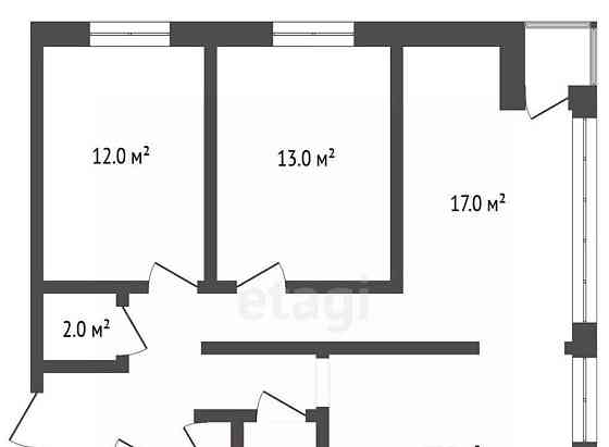 3-комн. квартира, 69.5 м2, 2/3 эт. Красногорск