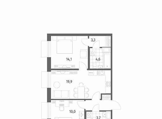 2-комн. квартира, 59.3 м2, 8/12 эт. Санкт-Петербург