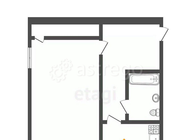 1-комн. квартира, 32.9 м2, 3/3 эт. Бийск - изображение 3