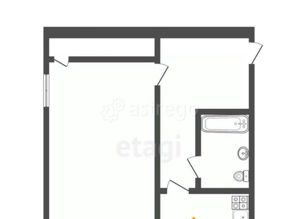 1-комн. квартира, 32.9 м2, 3/3 эт. Бийск - изображение 3
