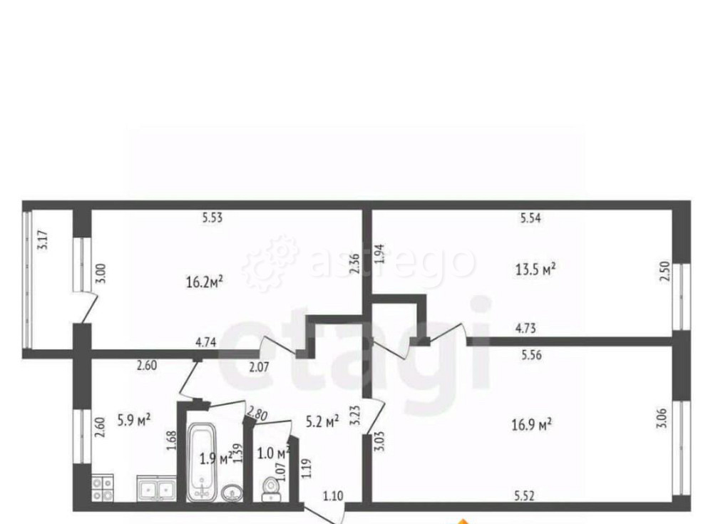 3-комн. квартира, 61 м2, 5/5 эт. Стерлитамак - изображение 5