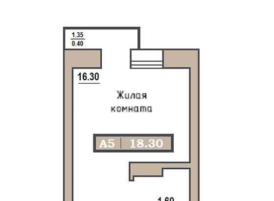 Студия, 18.3 м2, 4/9 эт. Красноярск
