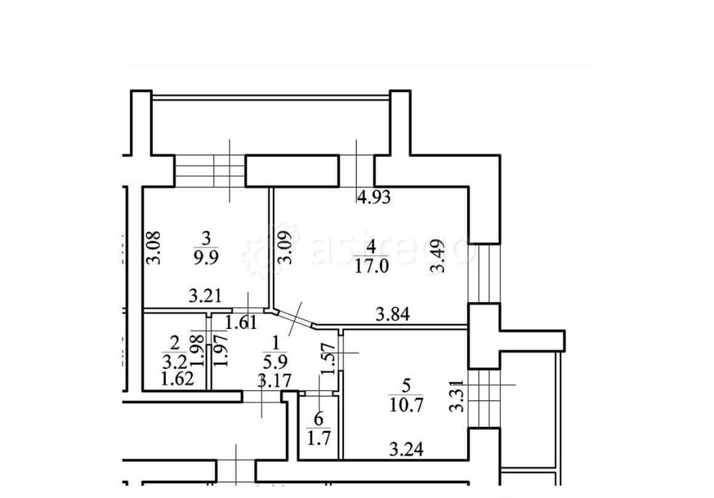2-комн. квартира, 54.7 м2, 1/10 эт. Благовещенск - изображение 7