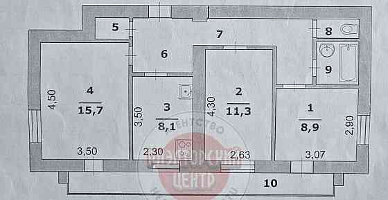 3-комн. квартира, 61.1 м2, 12/14 эт. Белгород