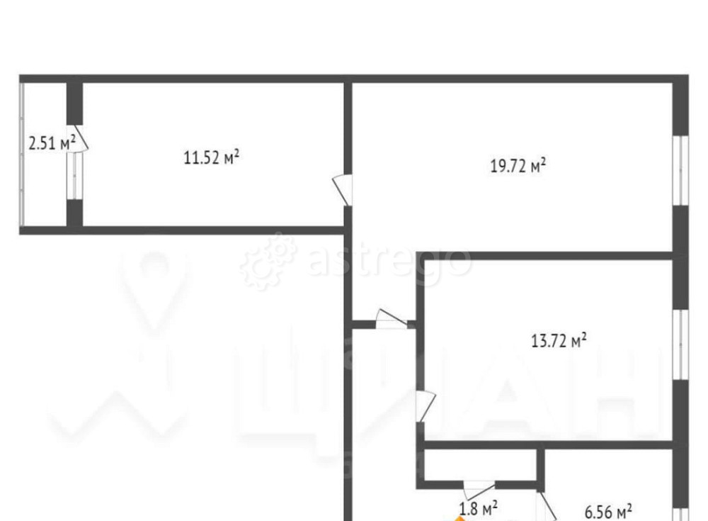 3-комн. квартира, 63 м2, 6/9 эт. Москва - изображение 2