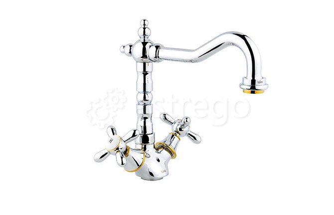Смеситель для кухни Timo Ritz 0143FK chrome-gold 0143FK-chrome-gold Москва - изображение 1